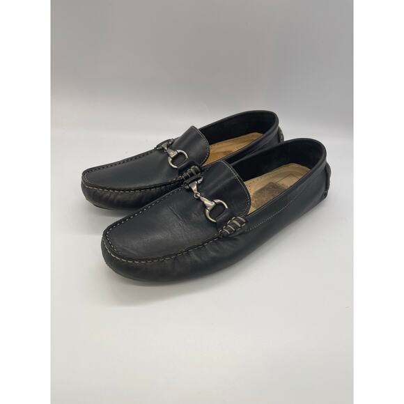 14th & Union Men's Black Leather Loafers Size 10.5 Brazil - Picture 4 of 9